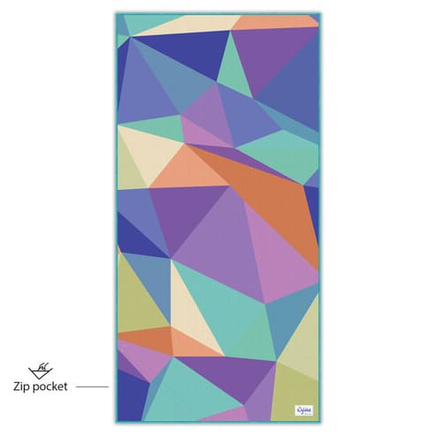 colorful sand free beach towel with zip pocket good for travel