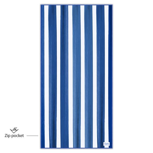 STREAM - BLUE - Sand-free Beach Towel with Pocket