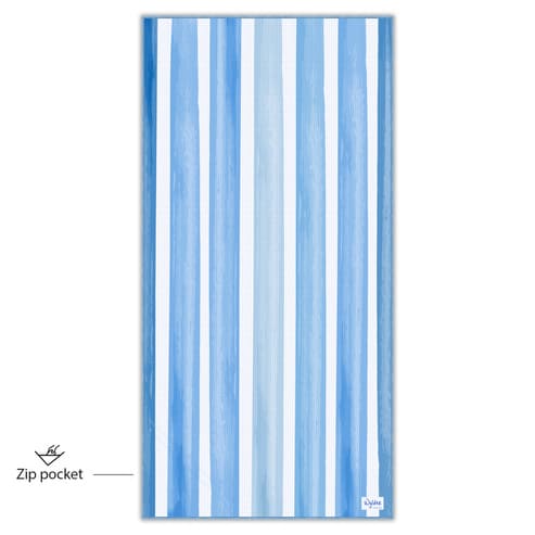 STREAM - LIGHT BLUE - Sand-free Beach Towel with Pocket